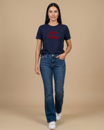 Camiseta manga corta bordada roja - Azul 34_905H010_AZU193933_5