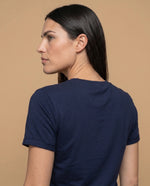 Camiseta manga corta bordada roja - Azul 34_905H010_AZU193933_7