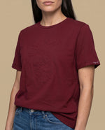 Camiseta manga corta bordada algodón - Morado 34_905H011_MOR191619_3