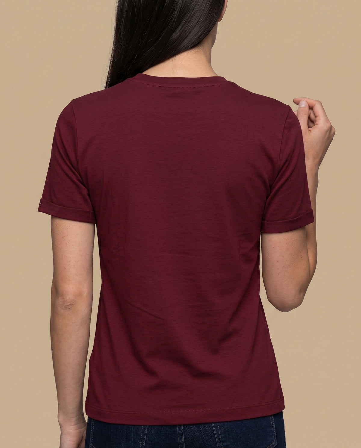 Camiseta manga corta bordada algodón - Morado 34_905H011_MOR191619_4