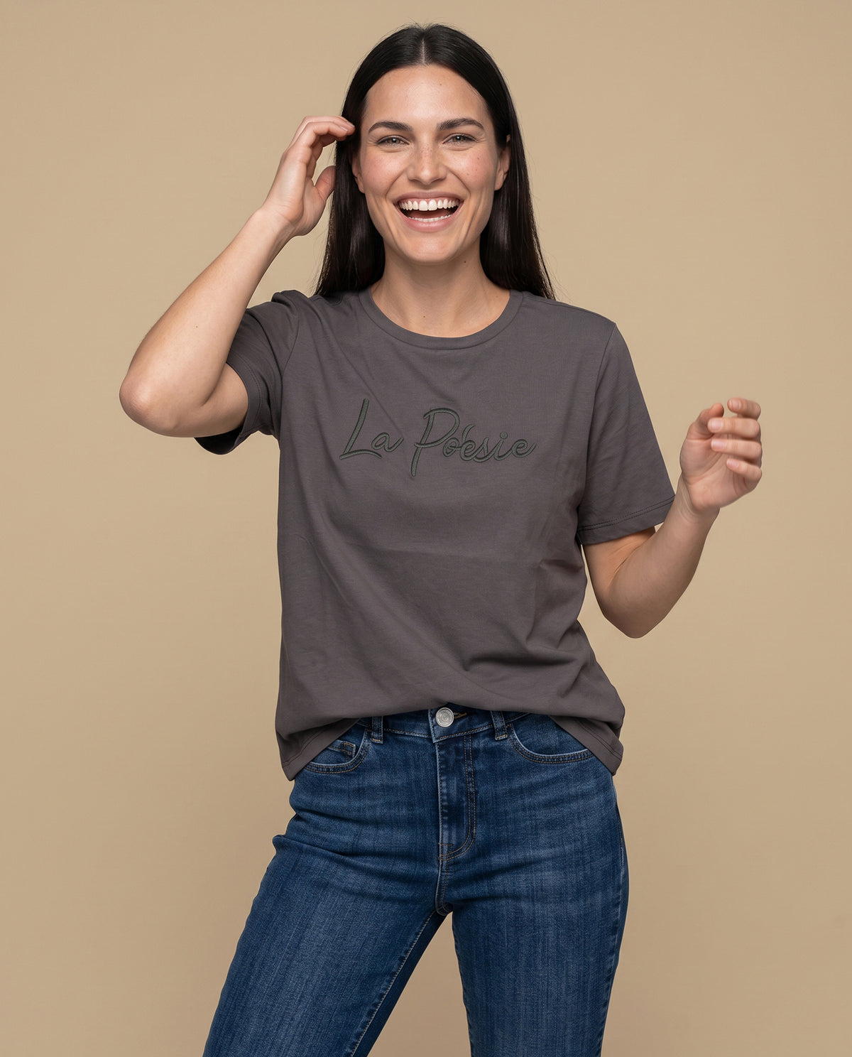 Camiseta manga corta bordada - Gris 34_905H016_GRI180403_0