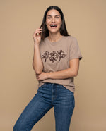 Camiseta manga corta bordado flores - Bronce 34_905H017_BRO161213_0