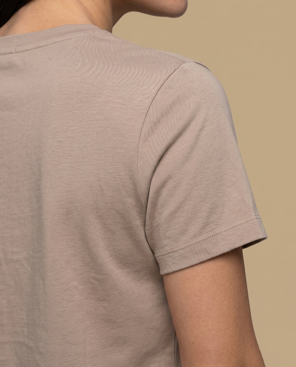 Camiseta manga corta bordado flores - Bronce 34_905H017_BRO161213_6