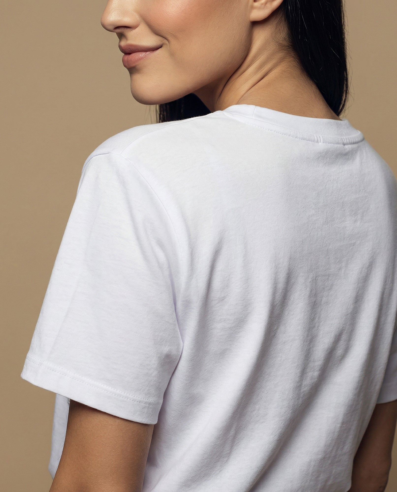 Camiseta bordada manga corta cuello redondo largo extendido - Crudo 34_905H021_CRU110602_6