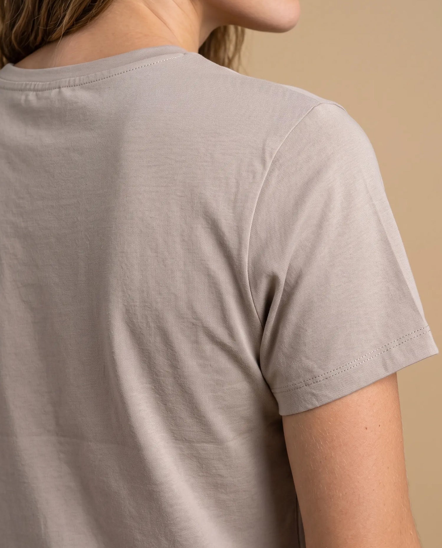 Camiseta manga corta estampada - Beige