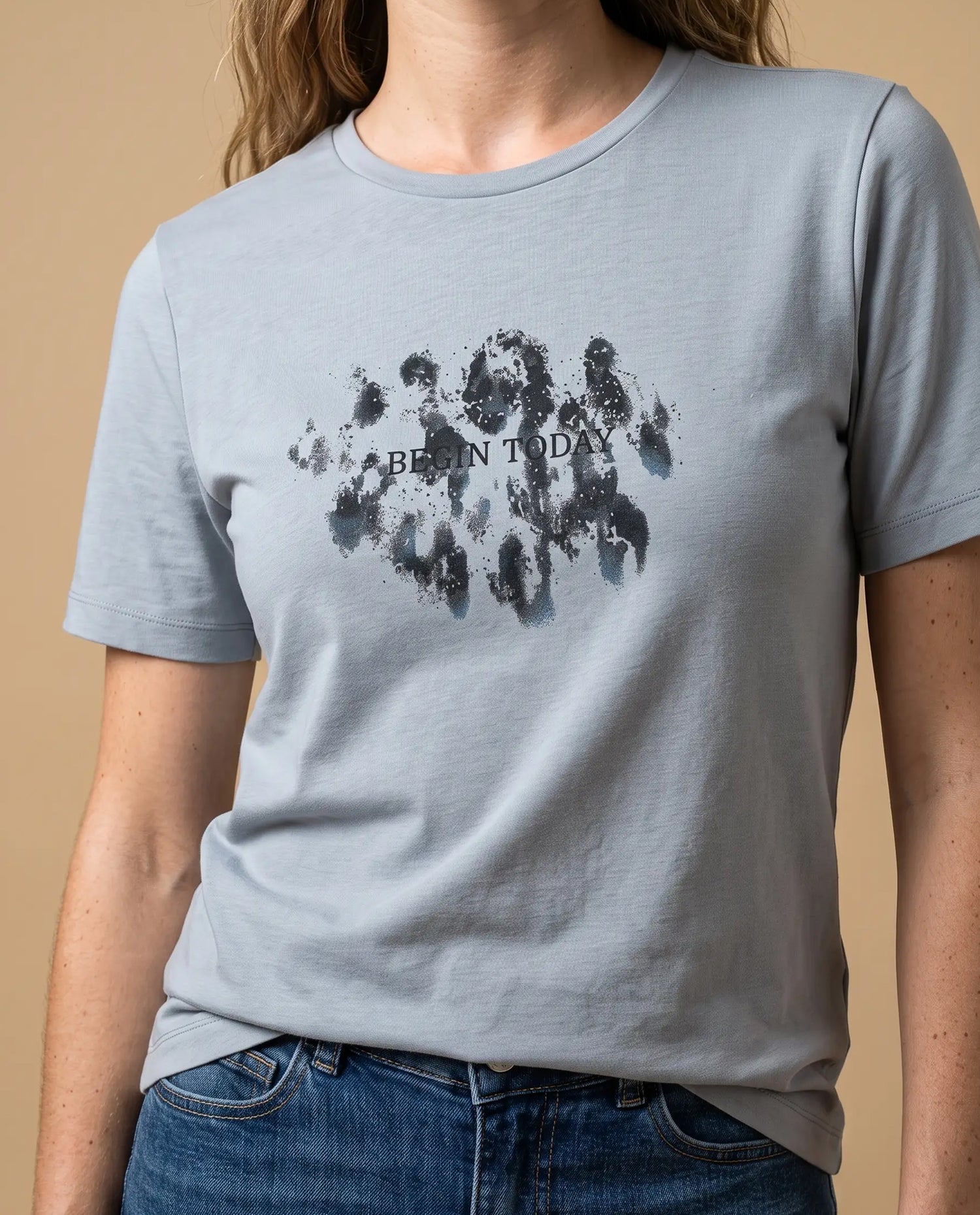 Camiseta estampada manga corta - Gris