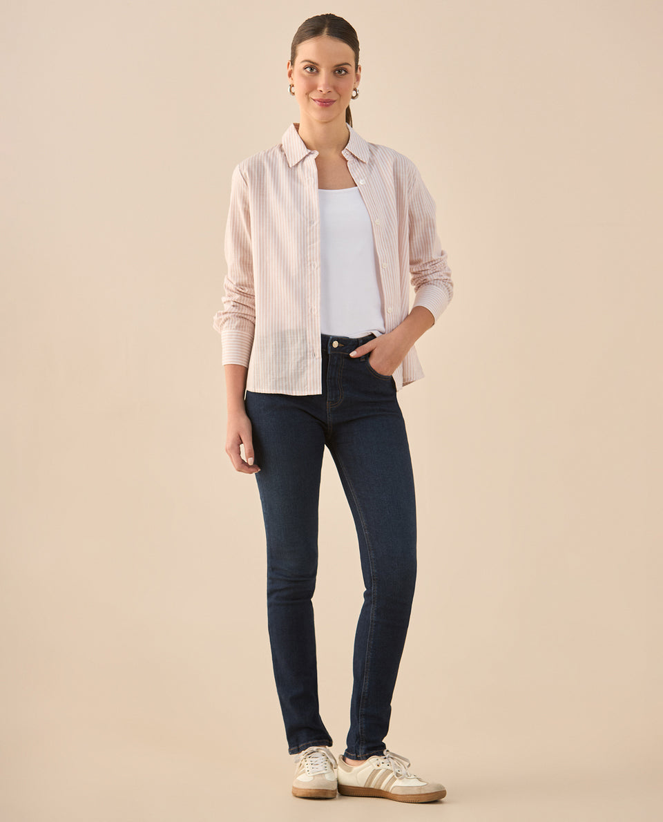 Camisa de diseño abierto para mujer - Rosa 34_912G300_ROS111306_7