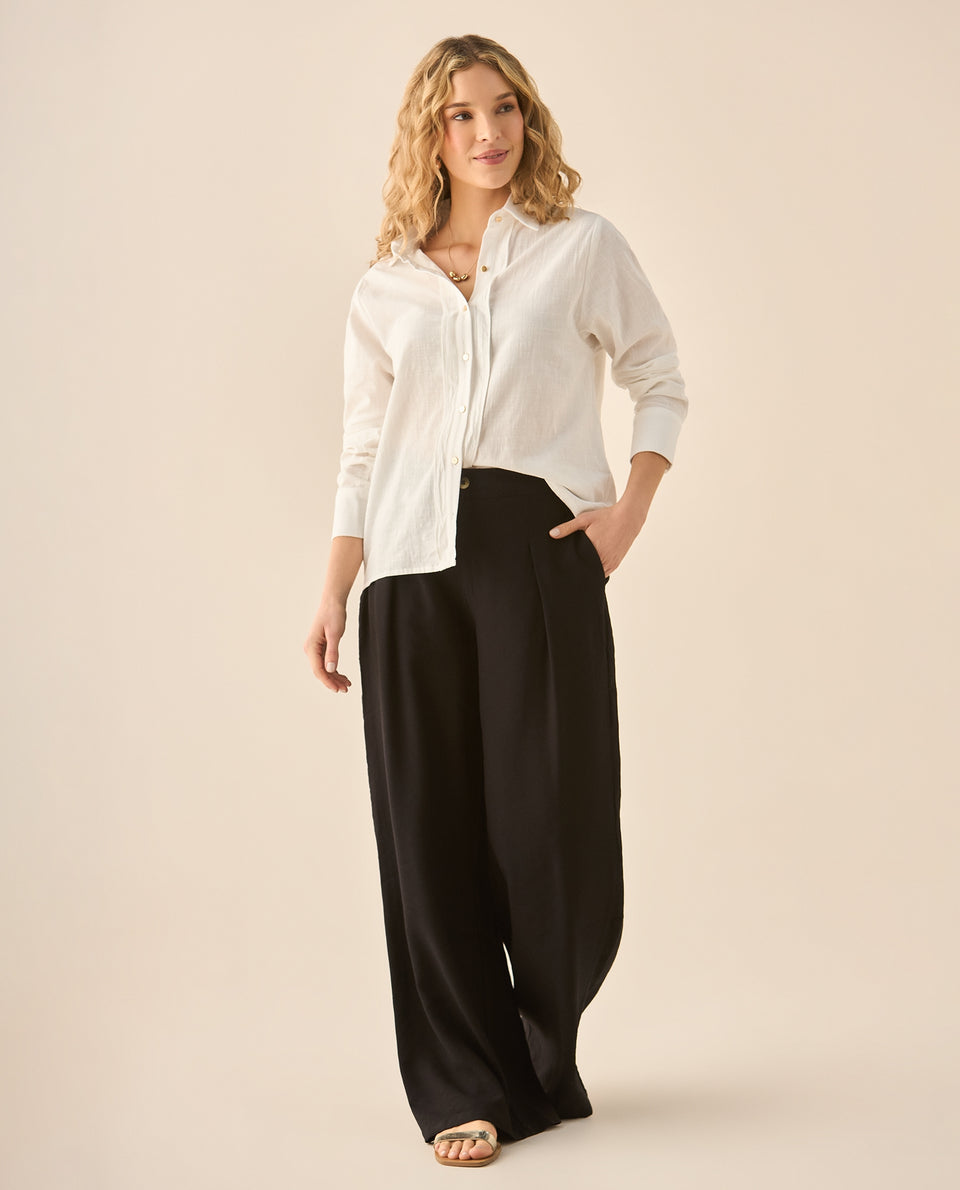 Camisa de tela con textura para mujer - Blanco 34_912G313_BLA110700_5