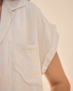 Camisa a rayas para mujer - Rosa