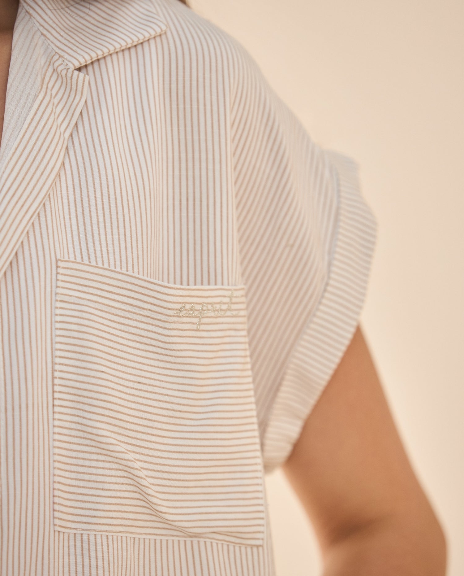 Camisa a rayas para mujer - Rosa