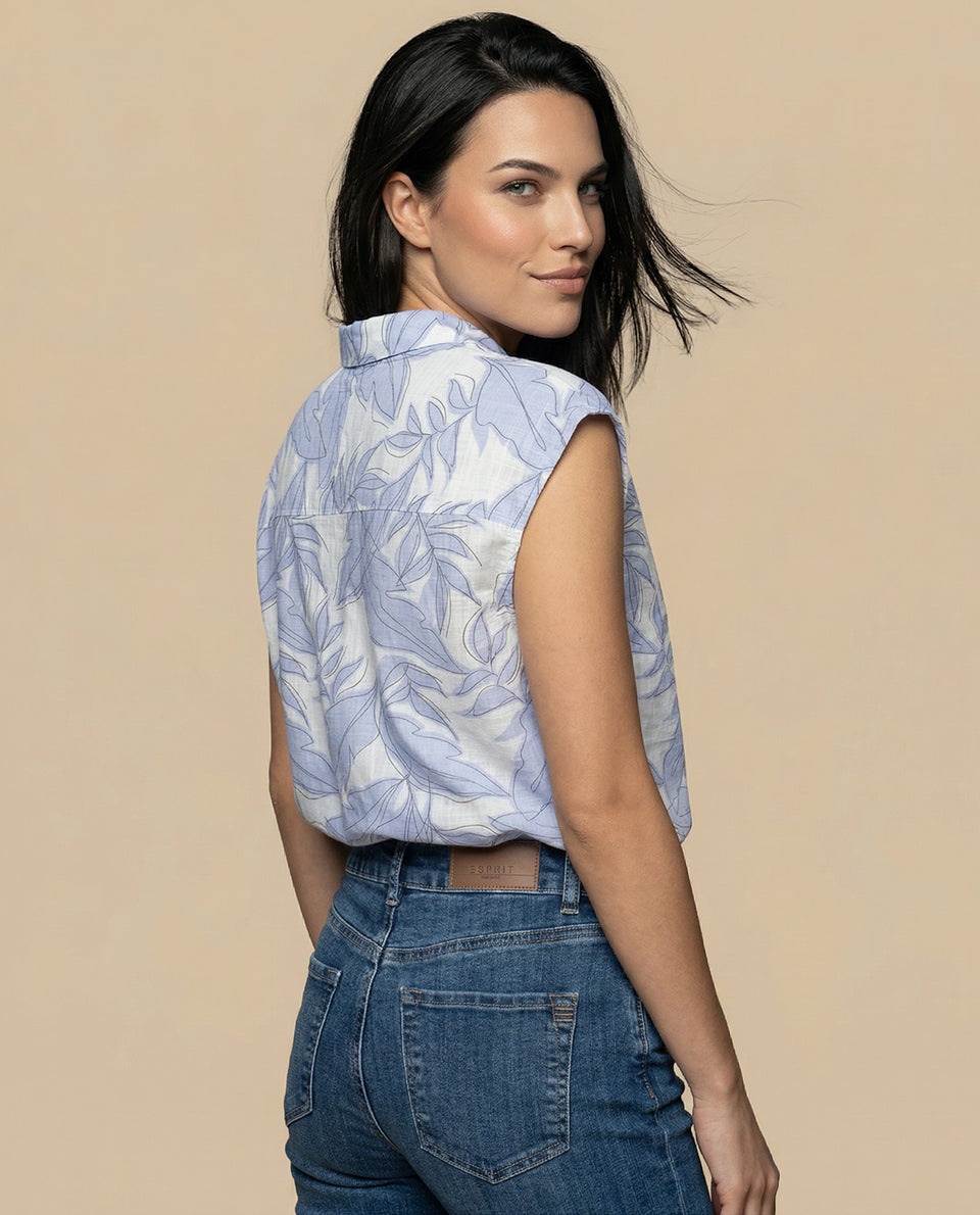 Camisa manga corta cuello camisero en algodón - Crudo 34_912H000_CRU110605_4