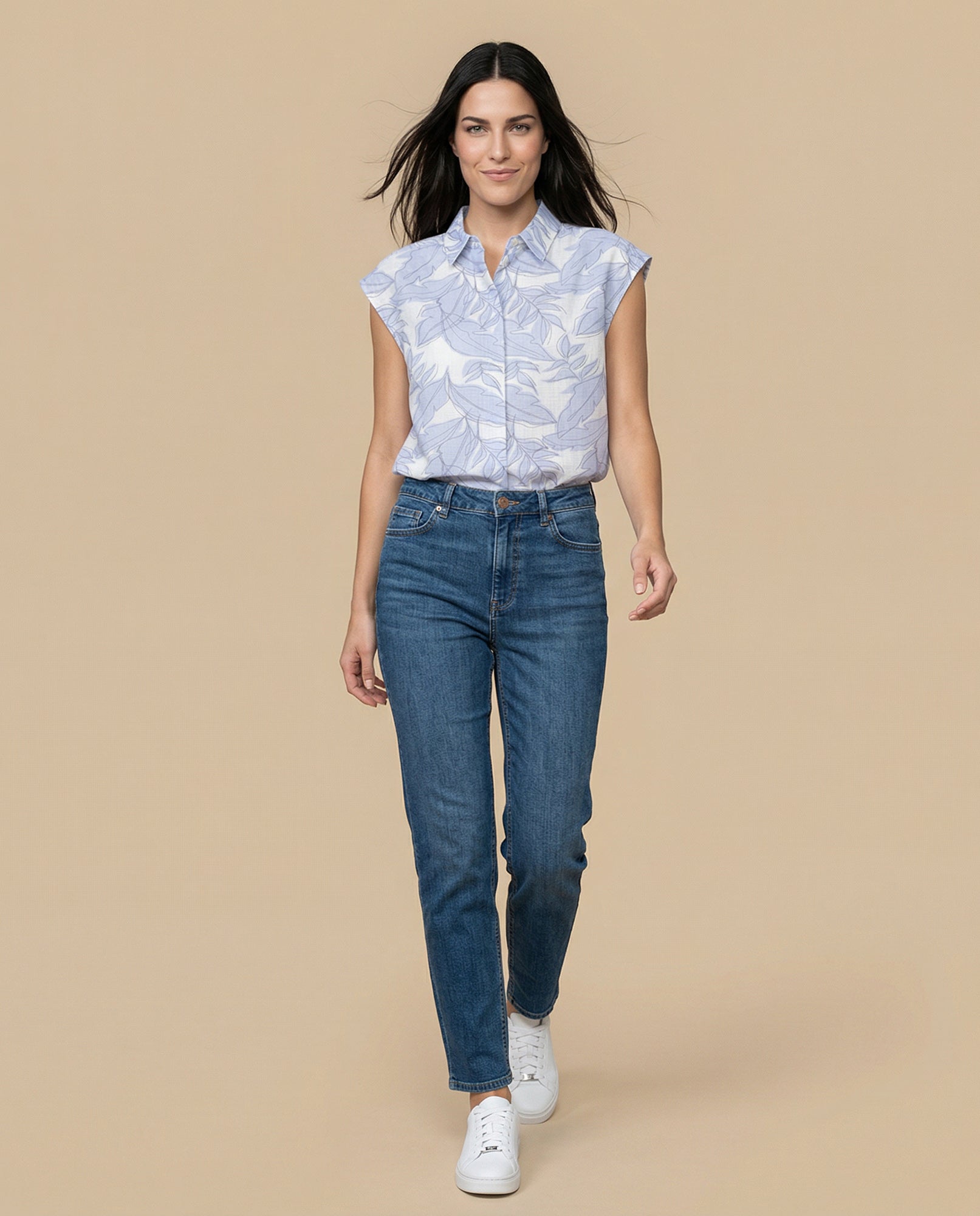 Camisa manga corta cuello camisero en algodón - Crudo 34_912H000_CRU110605_5