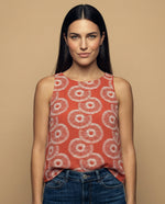 Camisa bordada manga sisa cuello redondo - Rojo 34_912H004_ROJ191653_0