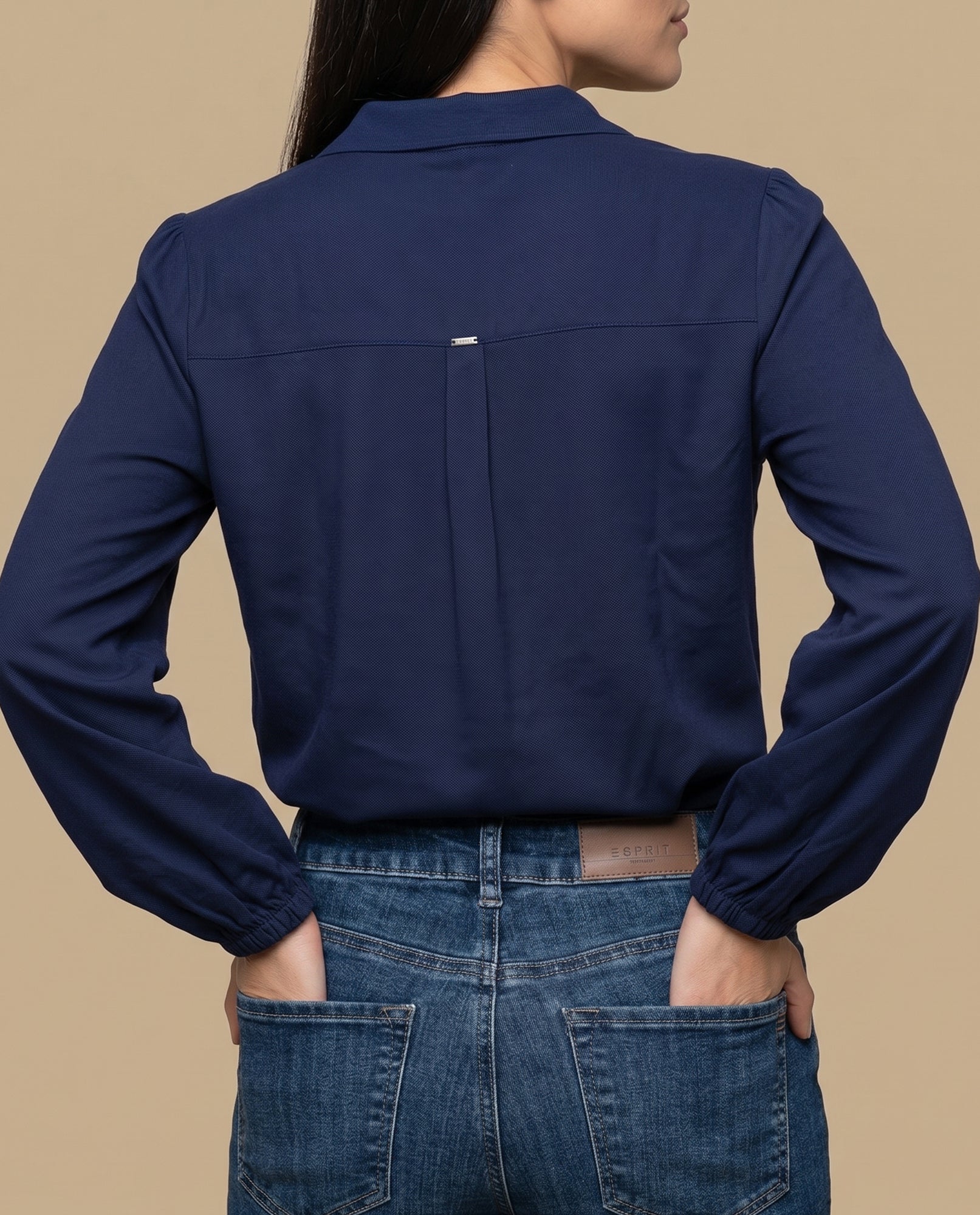 Camisa manga larga cuello camisero - Azul 34_912H008_AZU193933_4