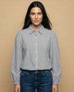 Camisa manga larga cuello camisero - Blanco