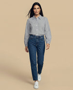 Camisa manga larga cuello camisero - Blanco