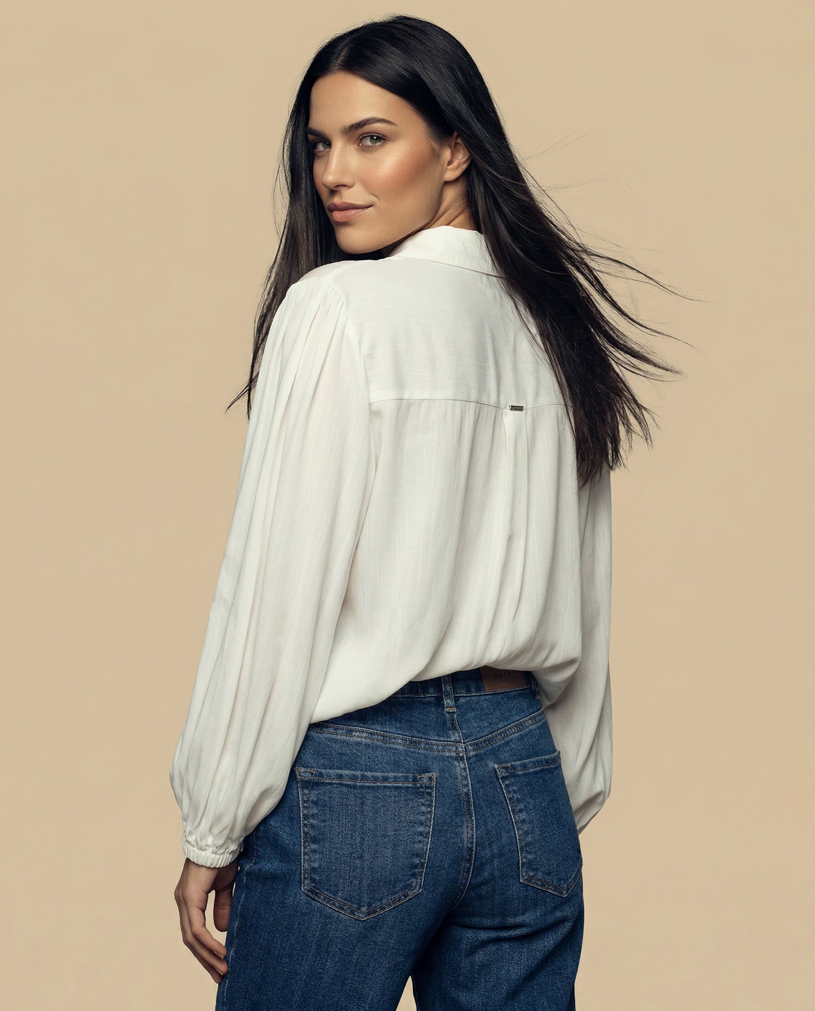 Camisa manga larga cuello camisero - Blanco 34_912H008_BLA114001_4