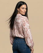 Camisa manga larga cuello camisero - Crudo
