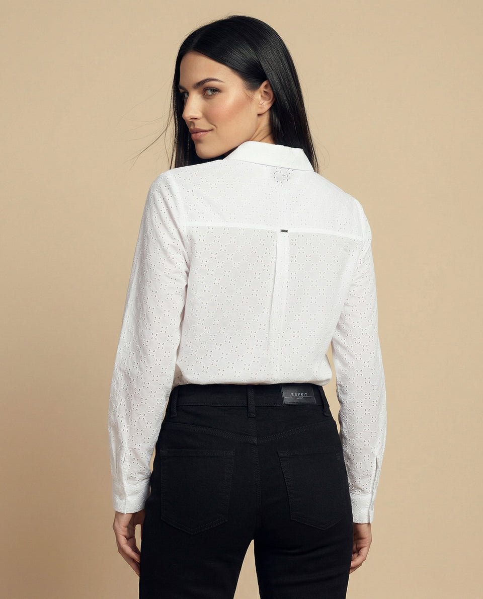 Camisa manga larga con textura de puntos en relieve - Blanco 34_912H010_BLA114001_4