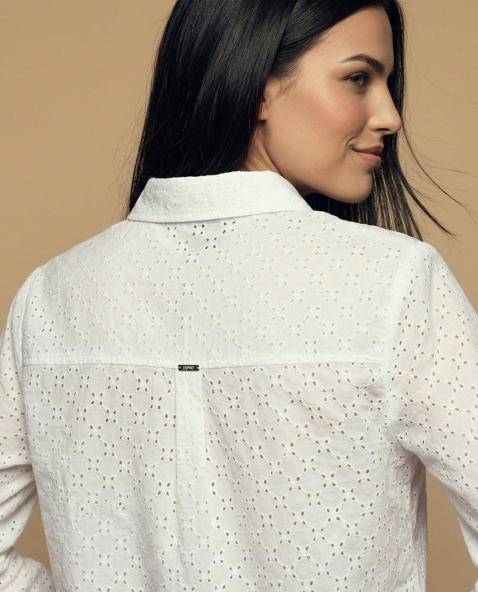 Camisa manga larga con textura de puntos en relieve - Blanco 34_912H010_BLA114001_6