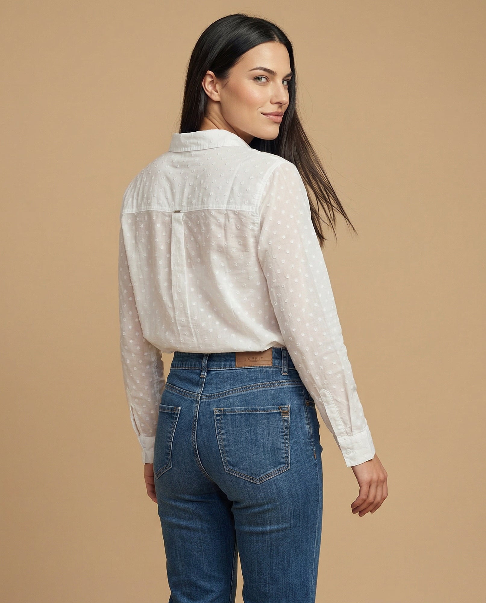 Camisa manga larga con textura de puntos en relieve - Blanco 34_912H010_BLA114202_4