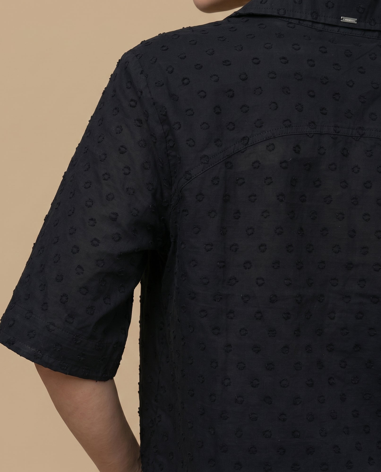 Camisa denim bordada manga 3/4 - Negro 34_912H016_NEG190303_6