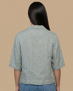 Camisa manga corta fit recto - Verde