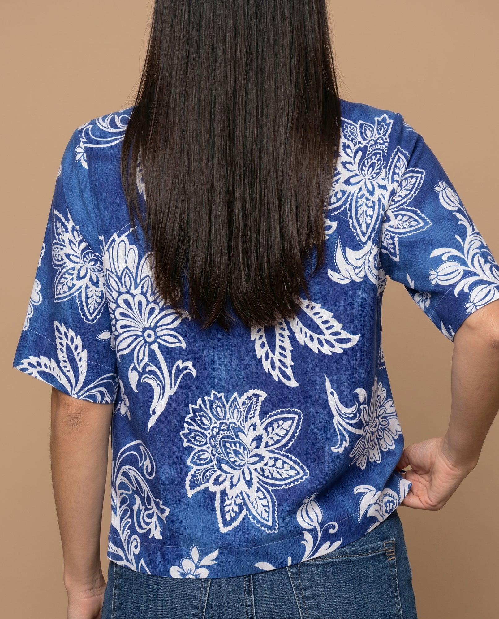 Camisa manga larga floral viscosa - Azul 34_912H034_AZU194057_4