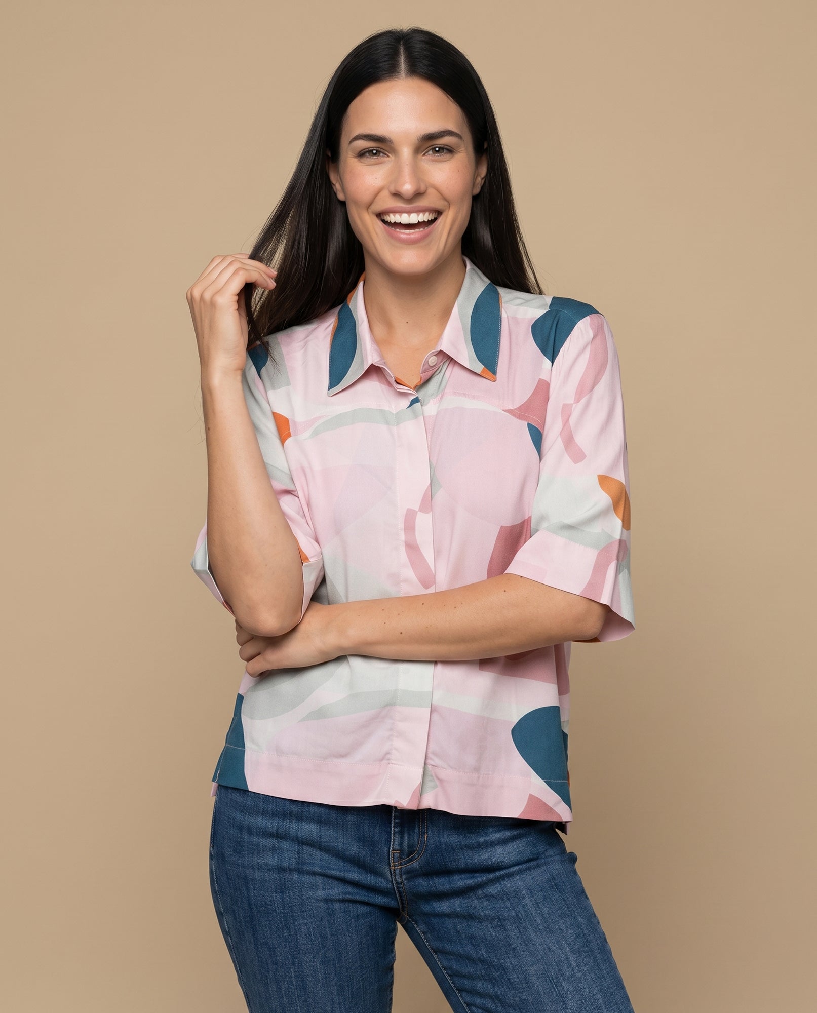 Camisa manga larga floral viscosa - Crudo 34_912H034_CRU111001_0