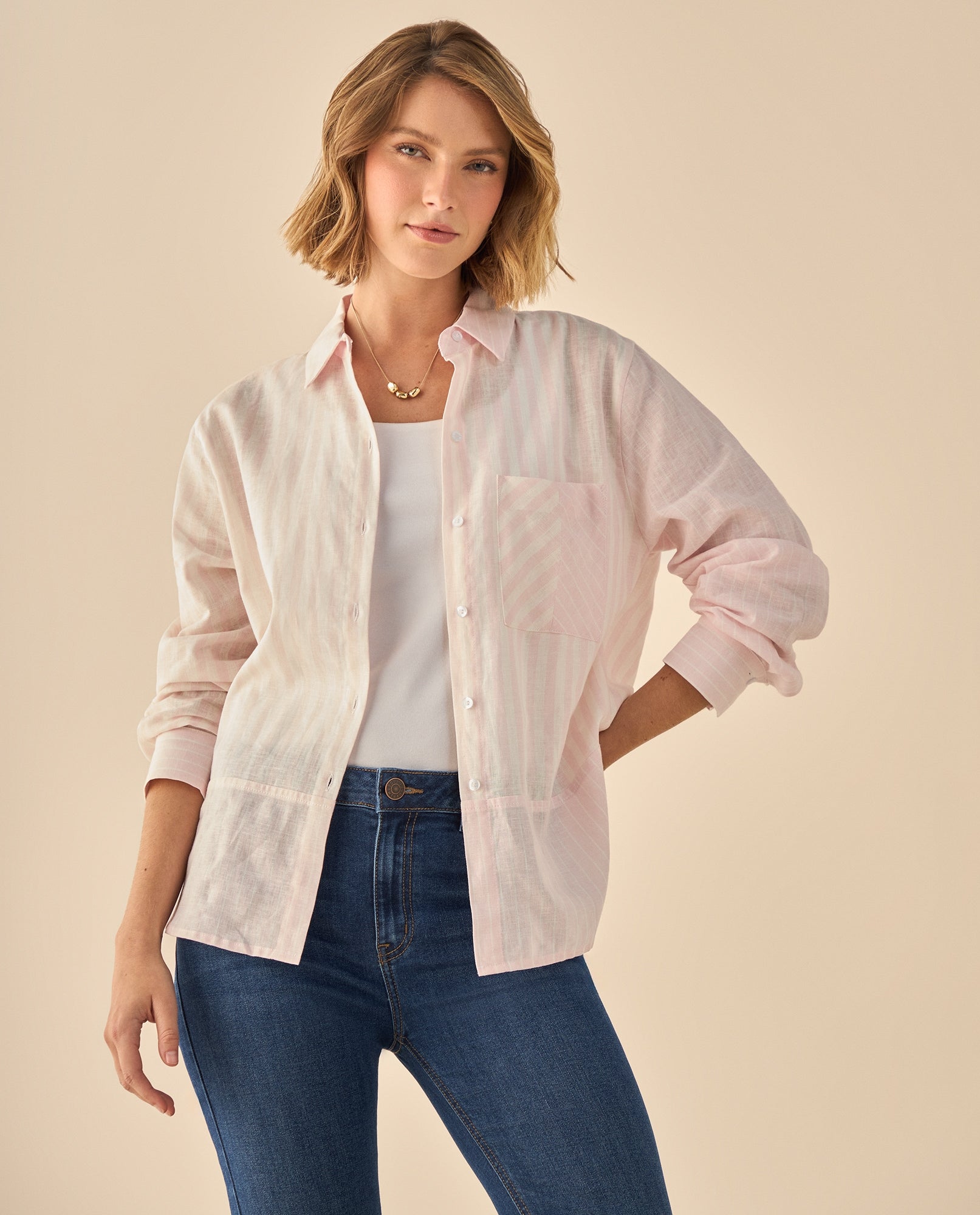 Camisa Manga Larga Versátil - Rosa 34_913G008_ROS131408_0