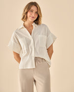 Camisa Manga Corta Premium - Crudo