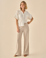 Camisa Manga Corta Premium - Crudo