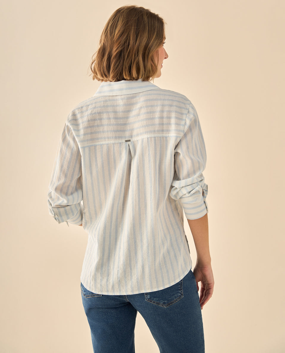Camisa de Rayas Manga Larga - Blanco 34_913G011_BLA110601_4