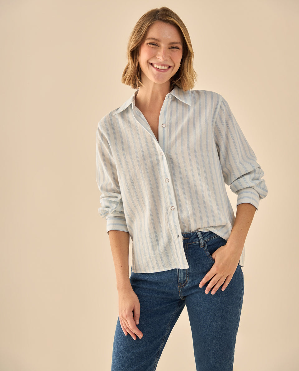 Camisa de Rayas Manga Larga - Blanco 34_913G011_BLA110601_6