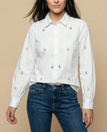 Camisa manga larga con estampado continuo - Verde