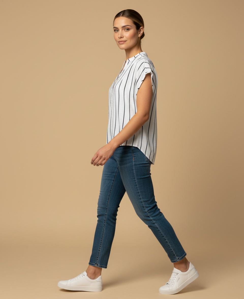 Camisa con Pliegues Posteriores - Crudo 34_913G329_CRU110605_1