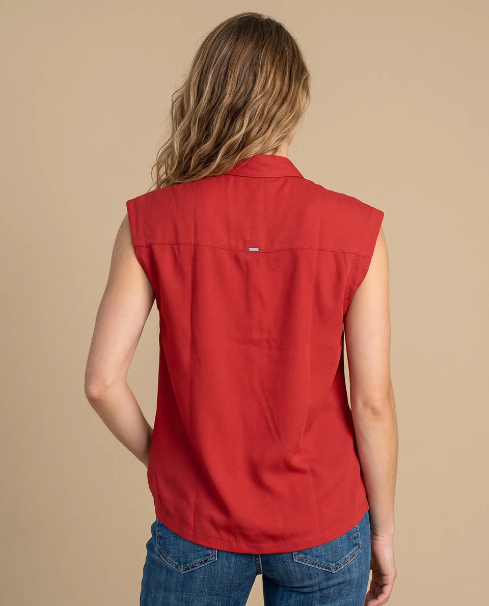 Camisa manga sisa clásica rayón - Rojo 34_913H001_ROJ191863_4