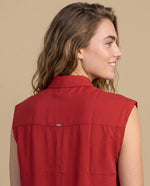 Camisa manga sisa clásica rayón - Rojo