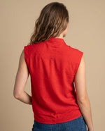 Camisa manga sisa cuello polo - Rojo