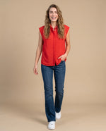 Camisa manga sisa cuello polo - Rojo