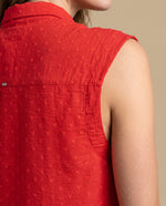 Camisa manga sisa cuello polo - Rojo