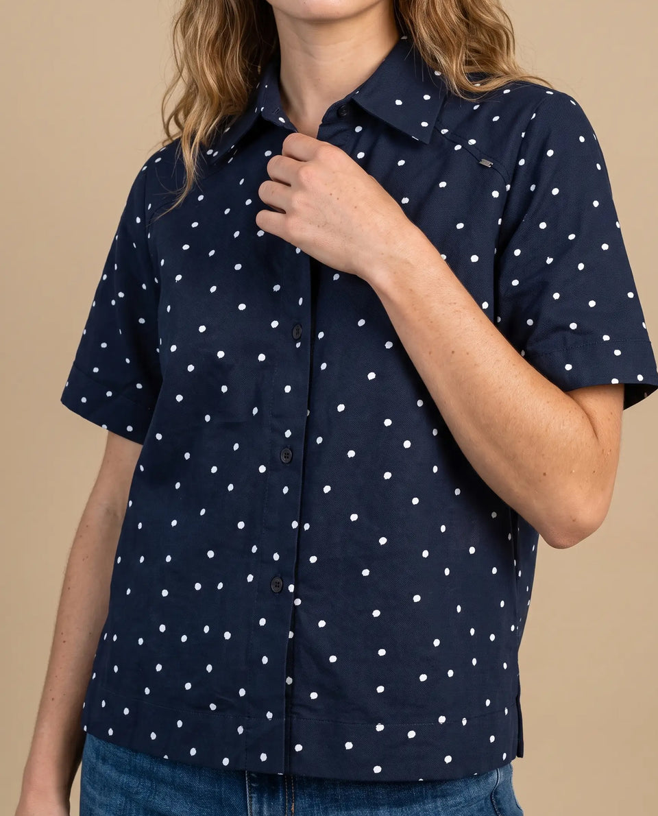 Camisa manga corta lunares azul - Azul 34_913H006_AZU193922_3