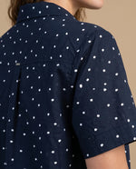 Camisa manga corta lunares azul - Azul