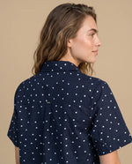 Camisa manga corta lunares azul - Azul