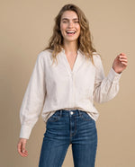 Camisa manga larga algodón clásica - Beige