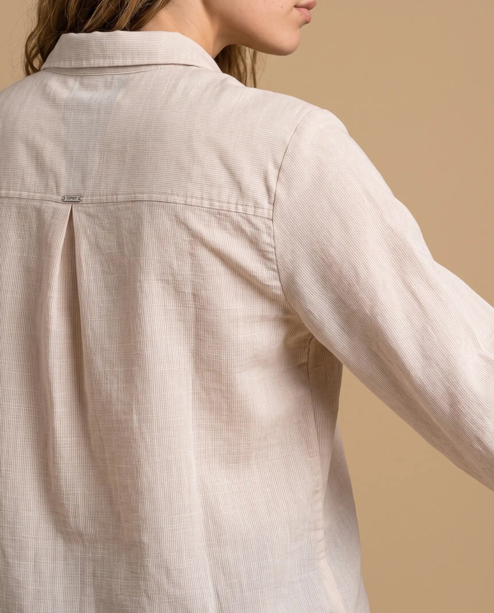 Camisa manga larga algodón clásica - Beige 34_913H009_BEI161406_6