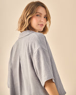 Camisa Oversized Manga Corta Premium - Gris