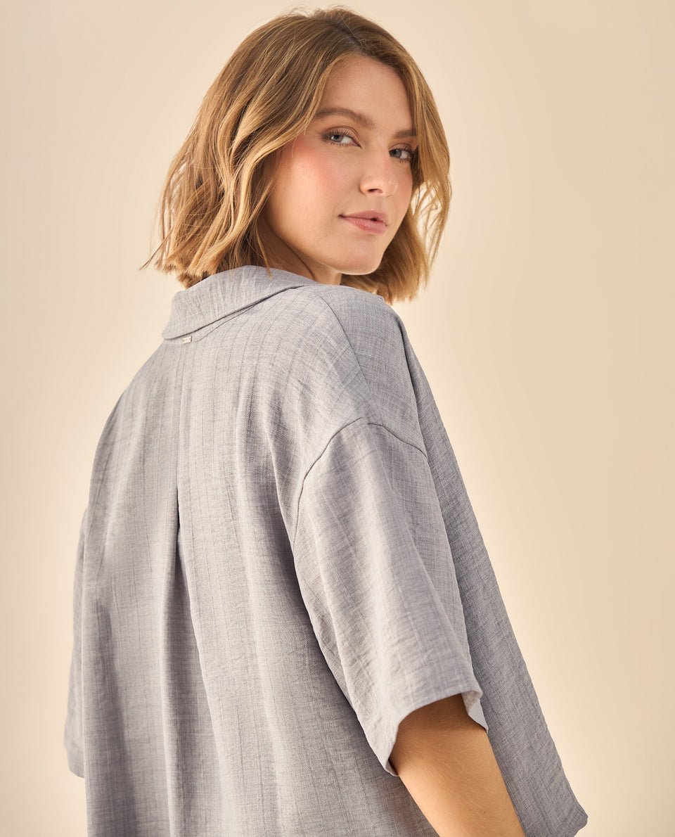 Camisa Oversized Manga Corta Premium - Gris 34_919G008_GRI173914_7