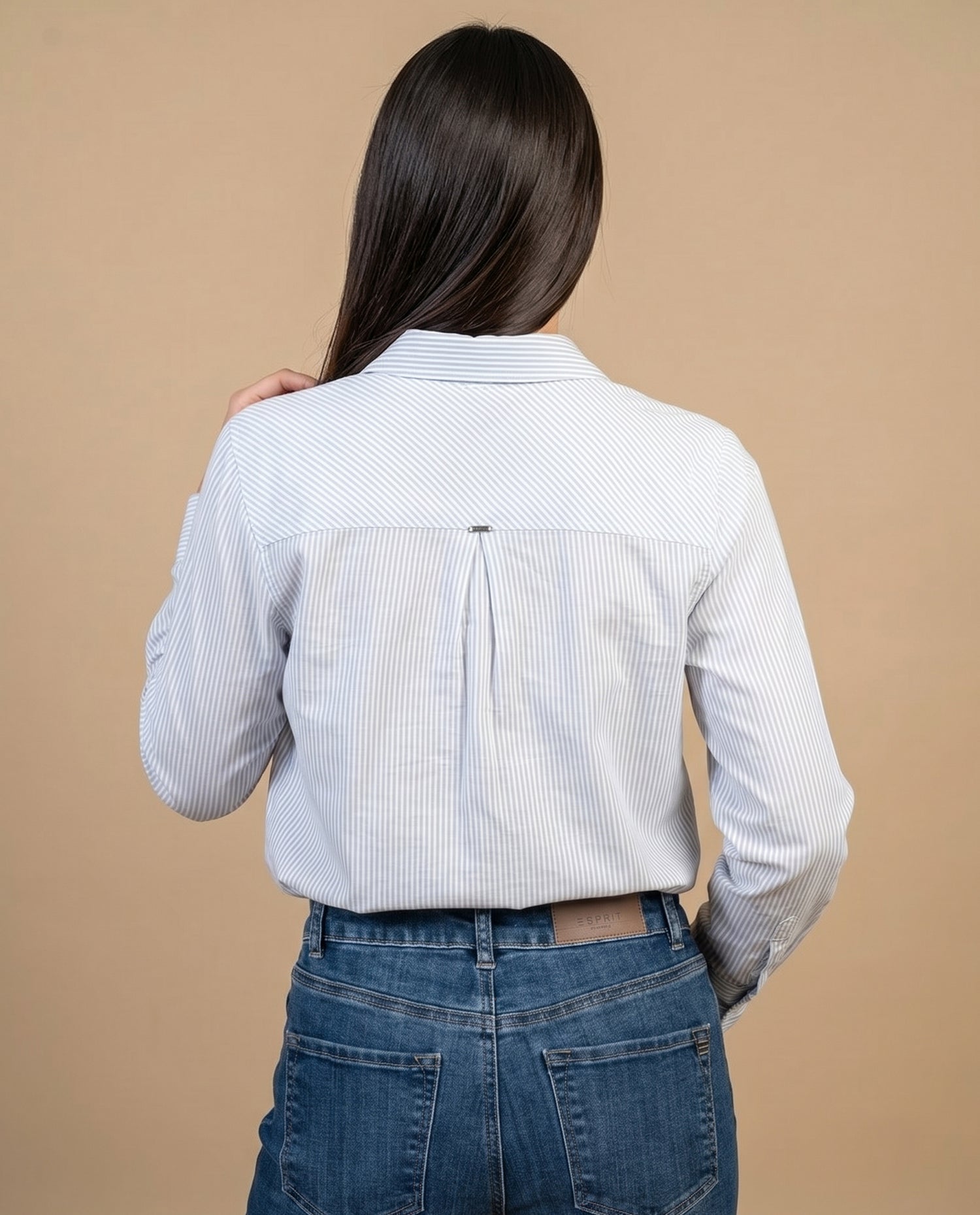 Camisa manga larga rayas - Verde