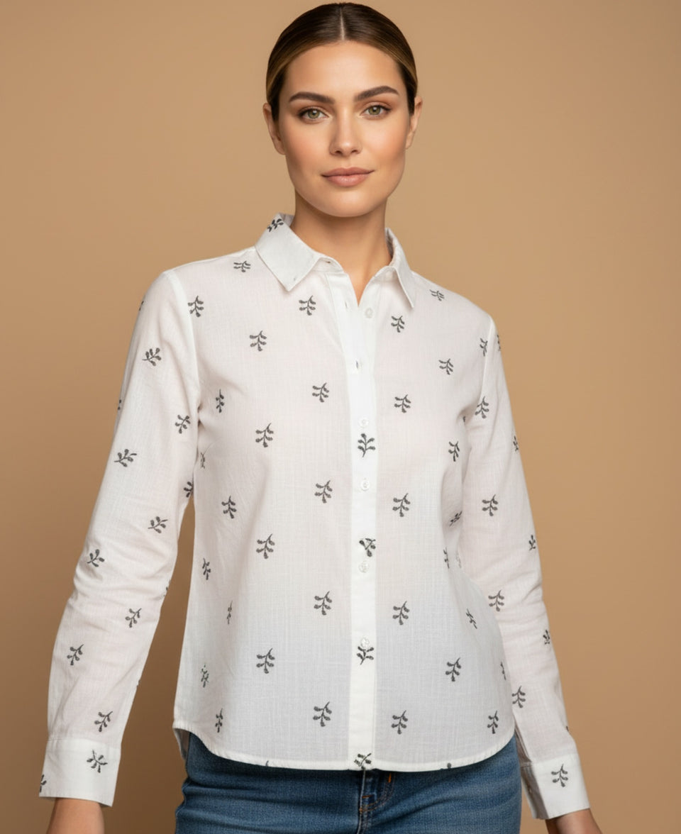 Camisa con Estampado Botánico - Crudo 34_919G303_CRU144500_3